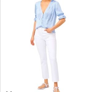 PAIGE CINDY CROP High Rise Straight Crop jeans